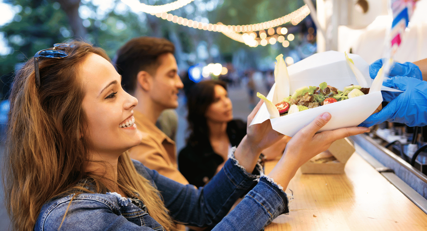 people purchasing from a food truck with a great idea and concept